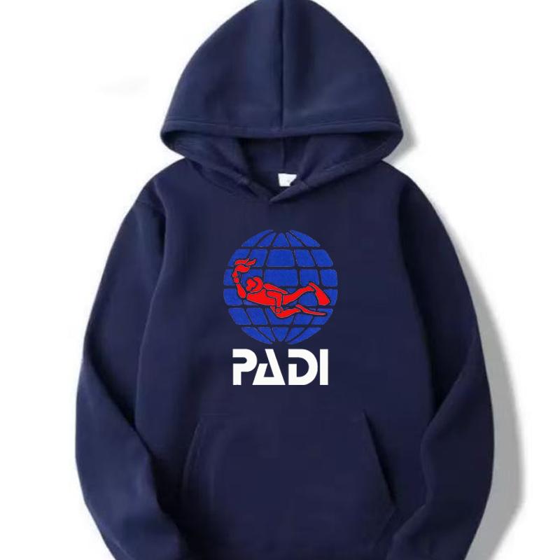 Autumn and winter diving fleece warm hoodie S темно-синий 1550₽