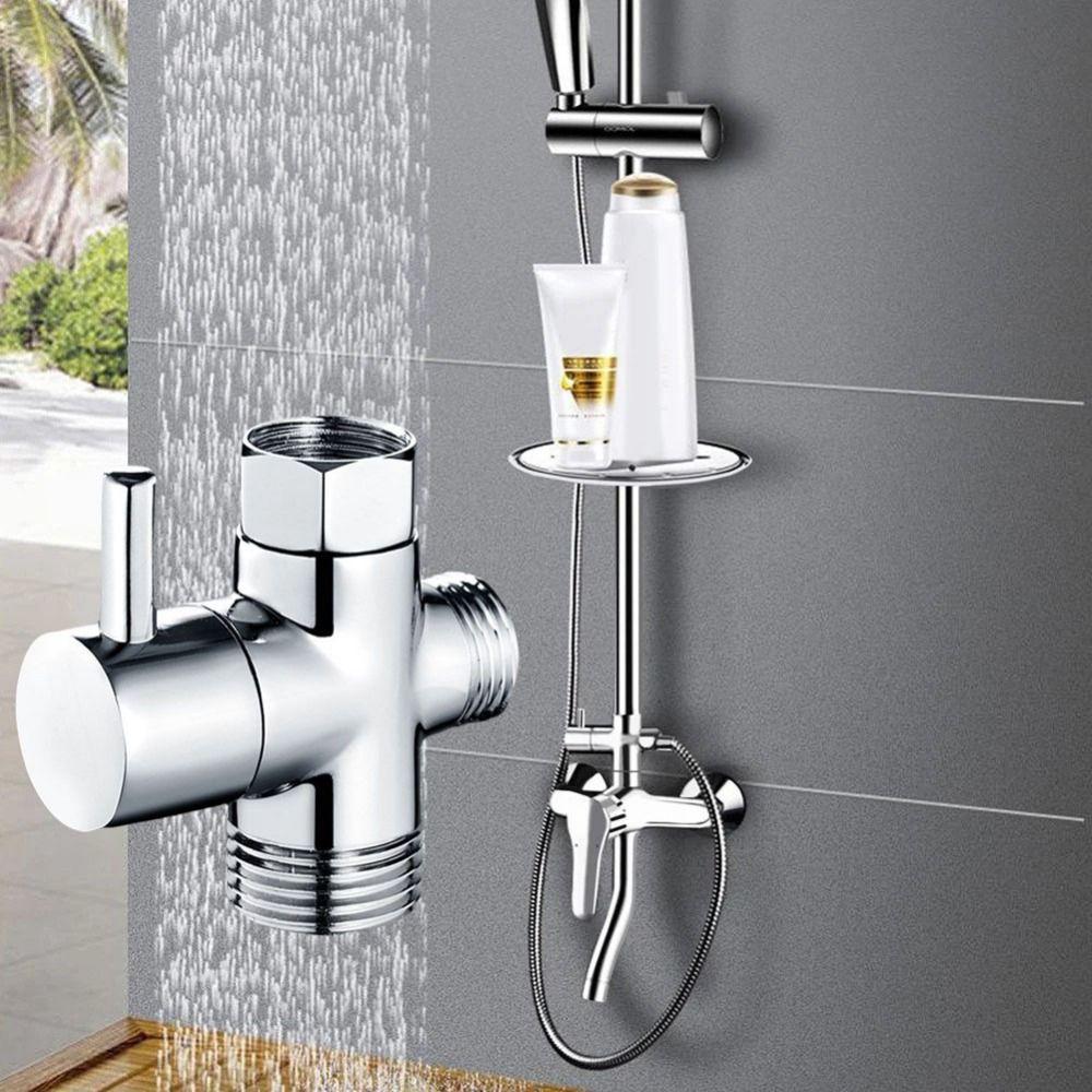Three Function 3 Way Shower Head Diverter Valve Copper Shower Tap Connector  Faucet