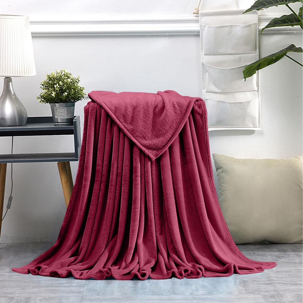 Faux Blanket, Super Soft Warm Solid Warm Micro Plush Fleece Blanket Throw Rug Sofa Bedding, Cozy &  Blanket
