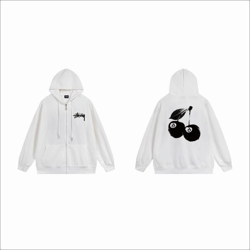 Unisex Mikina s kapucí na zip s fleecovou podšívkou a potiskem písmen Volný střih Bavlna Dlouhý rukáv Pánská Dámská