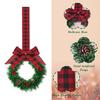 Yousheng 6 Pcs Small Christmas Wreath with Ribbon Artificial Cabinet Wreath with Red Berries Pine Cones for Home Kitchen Window Door Decor