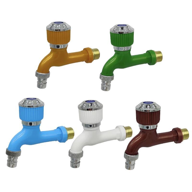 Round Hand Wheel Color Washing Machine Faucet Household Mop Pool Tap Water Antifreeze And Explosion-Aproof Plastic Faucet