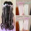 Mädchen Haarnadel Schmetterlinge Langes Band Schleife Perlen Quaste Dekor Haarspange Kinder Erwachsene Haar Accessoires