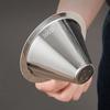 Double Layer Stainless Steel Reusable Coffee Filter Holder - Coffee Tea Strainer Essential Coffee Making Accessory