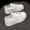 Light Luxury Style Small White Shoes Women  Autumn New Thick Bottom Lace-up All Casual Sports Board Shoes Tide