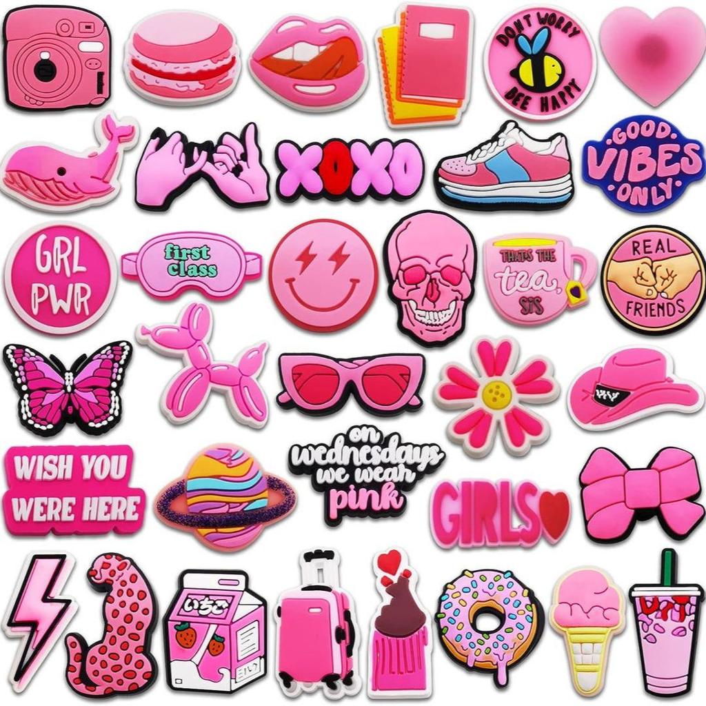 Pink Fresh Shoe Charms & Decorative Buckles DIY Accessories