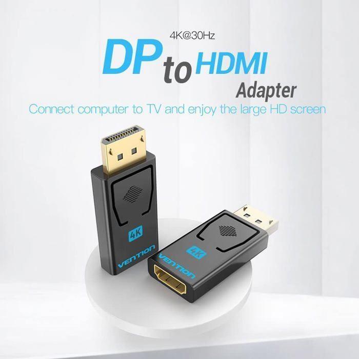 Adaptateur DisplayPort vers HDMI - Vention - Multicolore - 14x10x1,5 cm - Compatible moniteur - 1 port