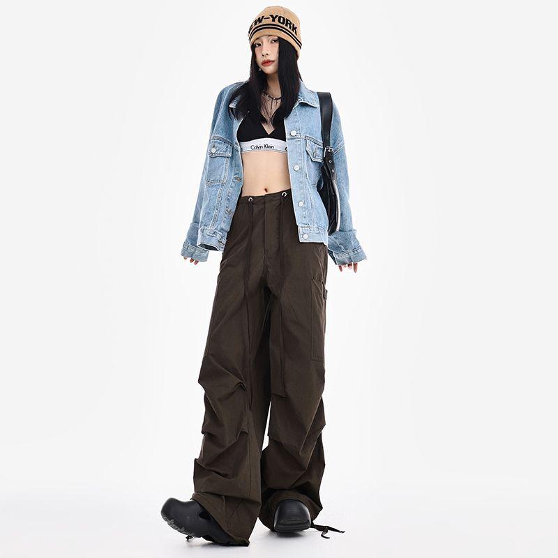 

Масс-маркет Сексуальный Темно-коричневый Повседневный Эластичный Шнурок Dark Brown [pants]] S