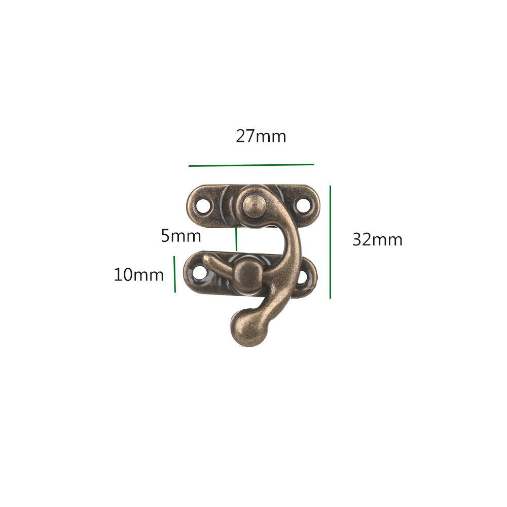 10Pcs Hasps With Screws Mini Clasps Lock Padlock Decorative Metal Latch For Wooden Box Leather Bag Jewelry Boxes Furniture