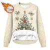 Women's Fashion Casual Long Sleeve Christmas Printed Round Neck Top Sweatshirt
