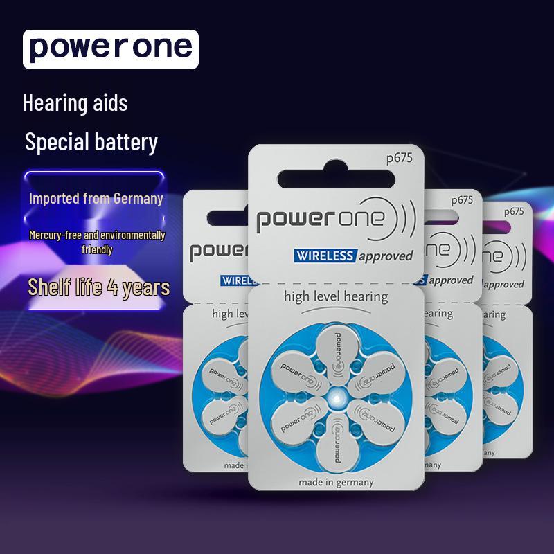 Powerone Zinc-Air Hearing Aid Batteries P675 PR44 A675 S675 AG13