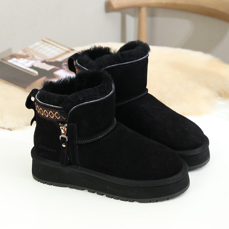 

Зимние бархатные толстые сапоги на молнии для женщин 38 чёрный