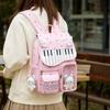Star Print Student Backpack with Pendant for School, Cute Daypack for Girls and Boys
