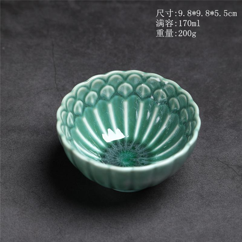 Ceramic Master Cup Large Lotus Cup Teacup Household Ceramic Cup Kung Fu Tea Set Teacup Personal Tea Cup