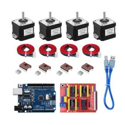 Professionele 3D-printer CNC-kit CNC-Shield Uitbreidingsbord .0 Graveerbord A4988 + Stappenmotor rivier Nema17