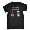 Fishing Is Calling Me Funny Joke Fly Sailing Rod T Shirt