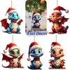 Festlicher Weihnachtsdrache Autoanhänger Acrylmaterial Cartoon-Stil Mehrfarbig Automobil-Innendekor