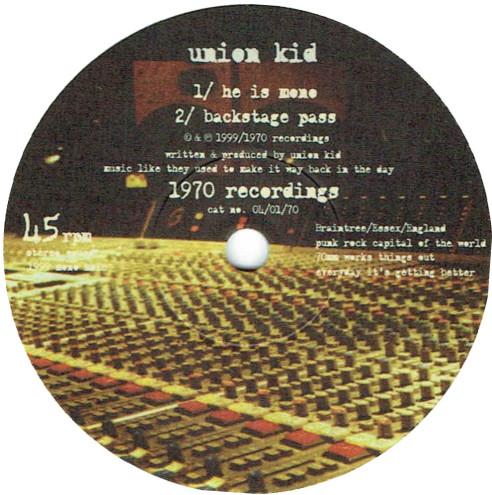 

7inch Record UNION KID - He Is Mono 040170 1970 Recordings 1999 UK Rock Used