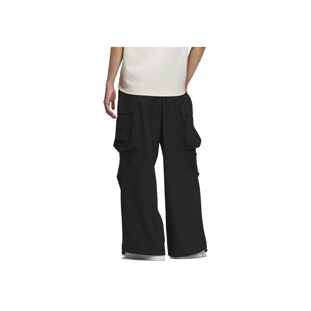 Adidas Originals American Street Style Solid Color Cargo Pants Men Bottoms Black IY9495