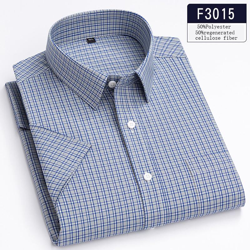 Luxury hight qulity short sleeve shirts for men Silk slim fit formal shirt summer thin  hawaiian clothes soft ModaL office tops