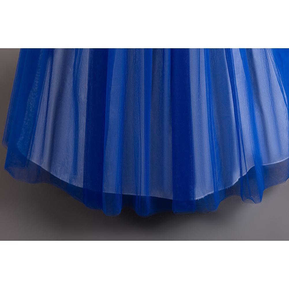 Children's Princess Dresses Thousand Birdie Patchwork Mesh Puffy Long Bubble Sleeve Girls' Stage Performance Dresses  Girl's Favourite Dress