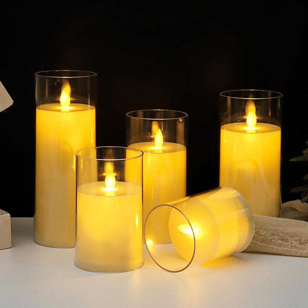 Acryl LED Kerze mit flackernder Flamme und Tassen-Atmosphäre