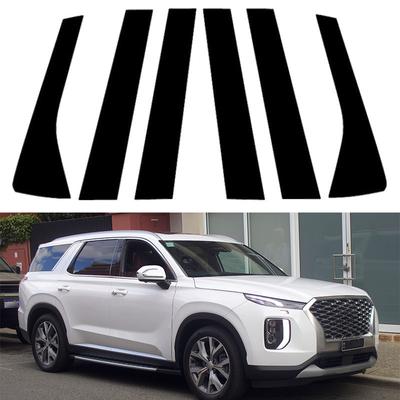 6pcs Car Pillar Posts Trim Stickers Auto Window Door Column Decor Styling Accessories Fit For Hyundai Palisade 2020-2024