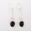 Black Onyx Gemstone 925 Sterling Silver Jewelry Handmade Dangle Earrings 1.76" EE-171-21