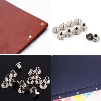 200PCS Binding Chicago Screws Nail Rivets, , High Hardness, for Album, Book Binding Craft