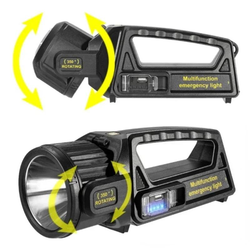 Tragbare Solar-LED-Taschenlampe COB Arbeitsleuchte USB Wiederaufladbar Wasserdicht Handheld Suchscheinwerfer Outdoor-Scheinwerfer für Camping
