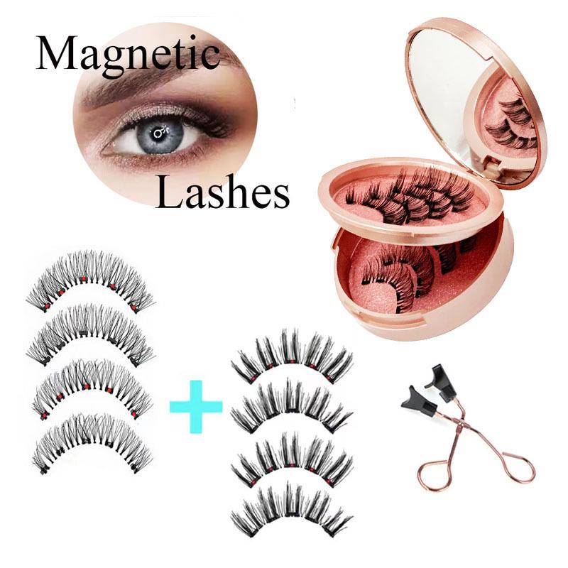 Quantum Magnetic Eyelash Set - False Magnet Eyelashes with Curler