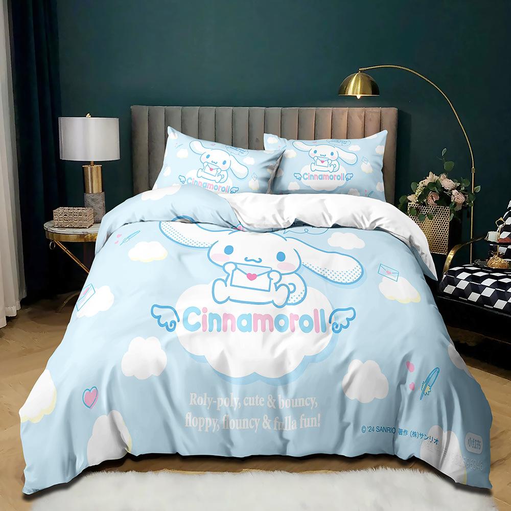 Big-Eared Dog Kulomi Animation Single Dormitory Three-Piece Quilt Cover Quilt Cover