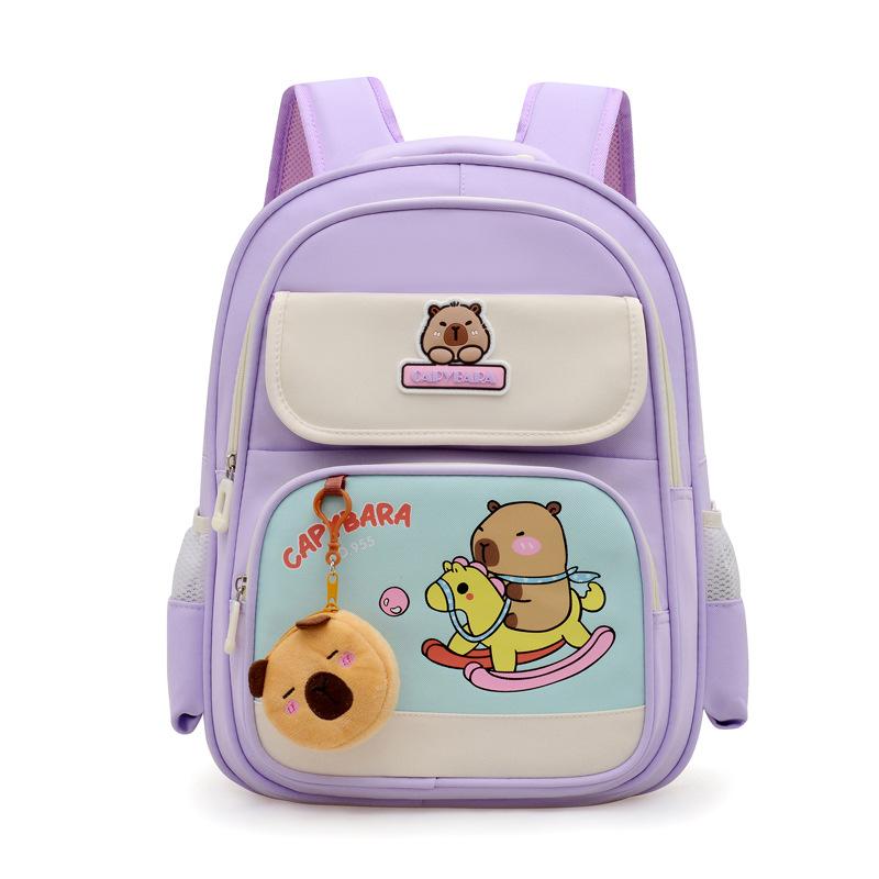 

School bag Kapibara children s large class primary school students grades 1-3 boys and girls backpack фиолетовый