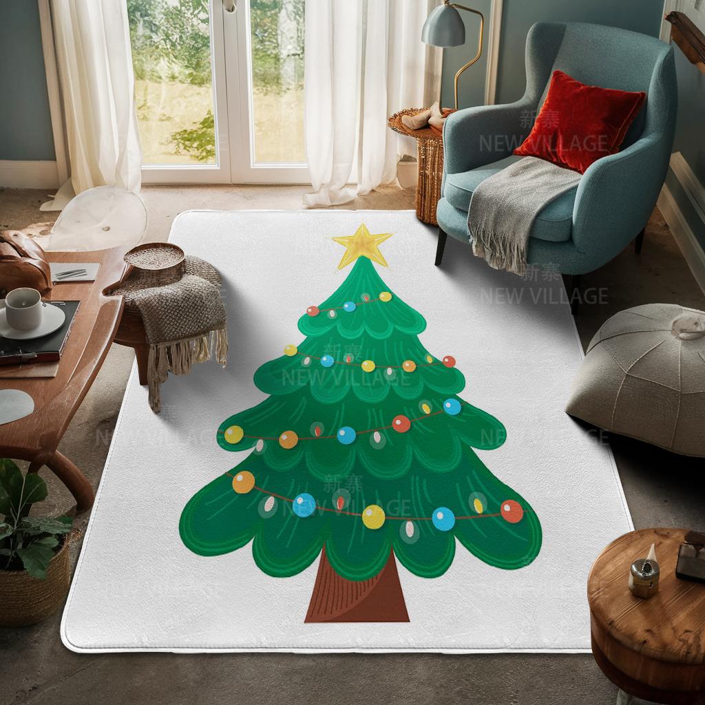 House Entrance Carpet Home Door Mat Living Room Bath Foot Bathroom Non-slip Water Absorption Rugs Bath Merry Christmas Winter