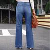 Damen Denim Klassisch Vielseitig Hohe Taille Modische Hose