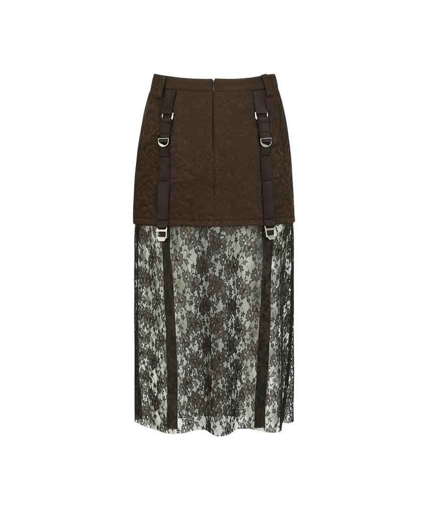 ADSB ANDERSSON BELL Embroidered Padded Skirt Apa764W(D/Brown)