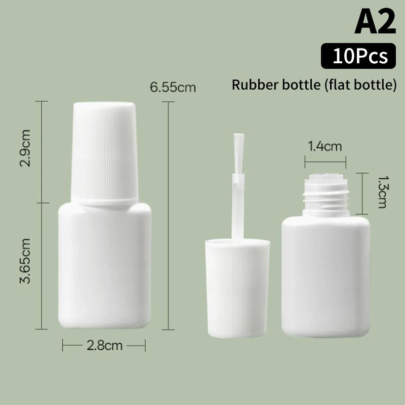 

10Pcs 10Ml Empty Nail Polished Bottles Refillable Jars Nail Polish Bottles With Brush Cap Cosmetic Container