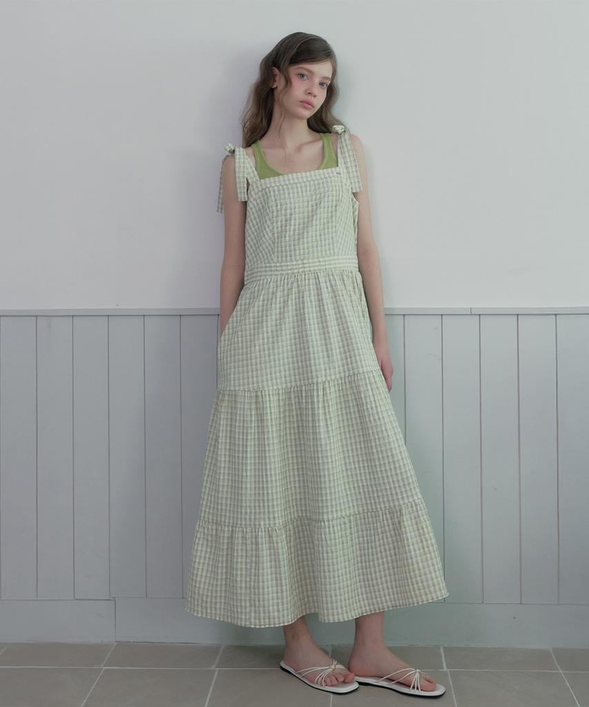 Teuwi Pendu Tiered Strap Sleeveless Long Dress