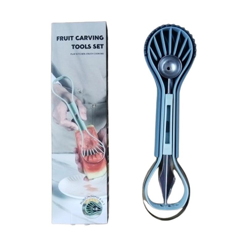 

3 в 1 арбузный слайсер, резак, совок, нож для нарезки фруктов, фруктовая тарелка, многофункциональный фруктовый копатель, сепаратор мякоти, кухонные гаджеты