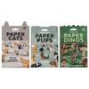 Gatos Cachorros Dinossauros de Papel Kits de Artesanato Arte Dobrável Para Personalizar Presentes e Exposições de Mesa Conjunto Divertido de Artesanato