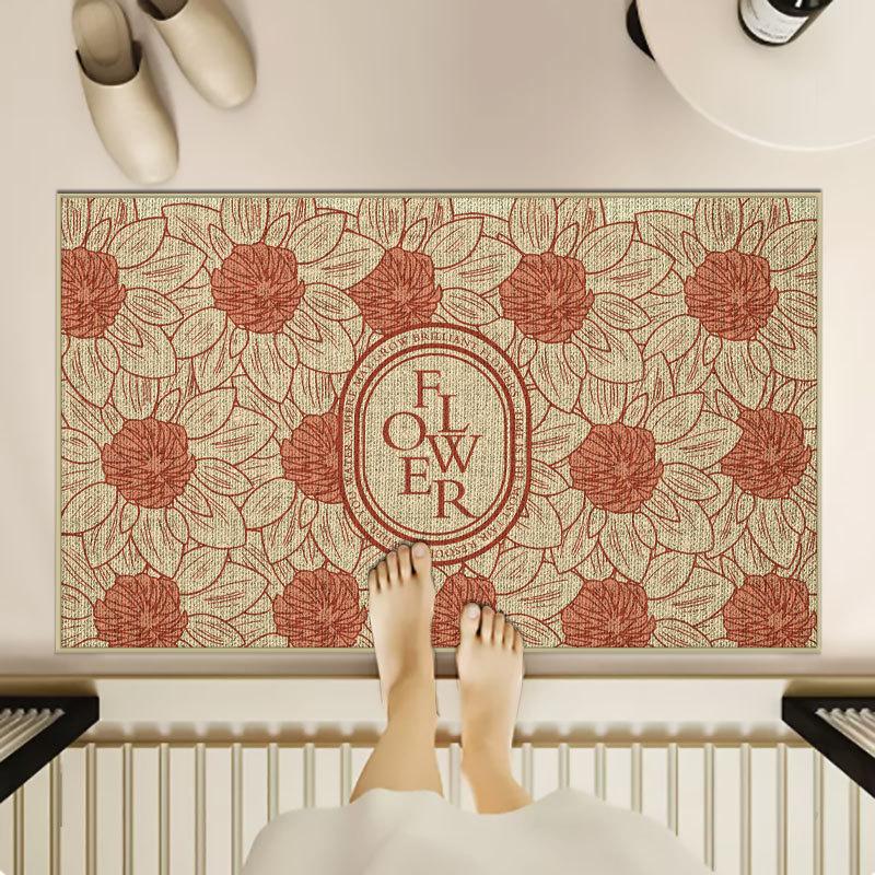 Entrance Door Mat Anti Slip Foot Mat Household Entrance Door Kitchen Mat Absorbent and Dirt Resistant Door Mat