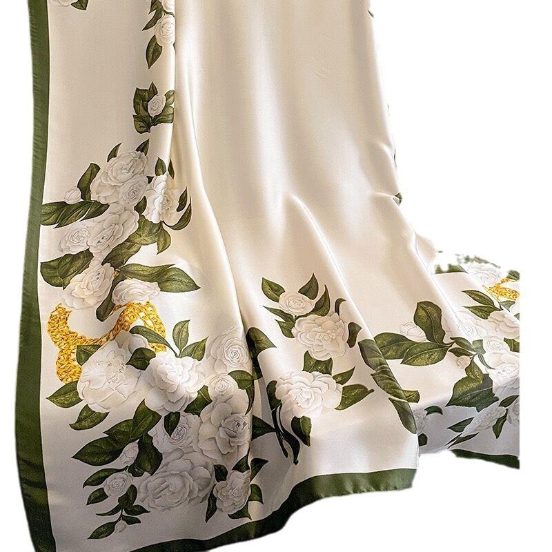 Women's New High end Silk Spring and Autumn Summer Versatile Shawl Thin Sun Protection Neck Protection Fashionable Scarf