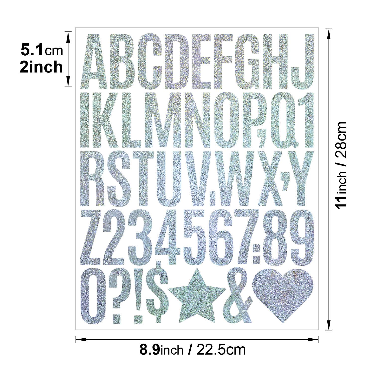 

2-дюймовая наклейка с буквами цвета золотого песка, сумочка для рукоделия, украшение для праздничного подарка, блестящая буквенно-цифровая наклейка для вечеринки по случаю дня рождения