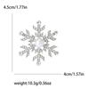 Rhinestone Snowflake Brooch for Women Unisex Pearl Flower Pins Banquet Party Backpack Gifts Jewelry Accessories