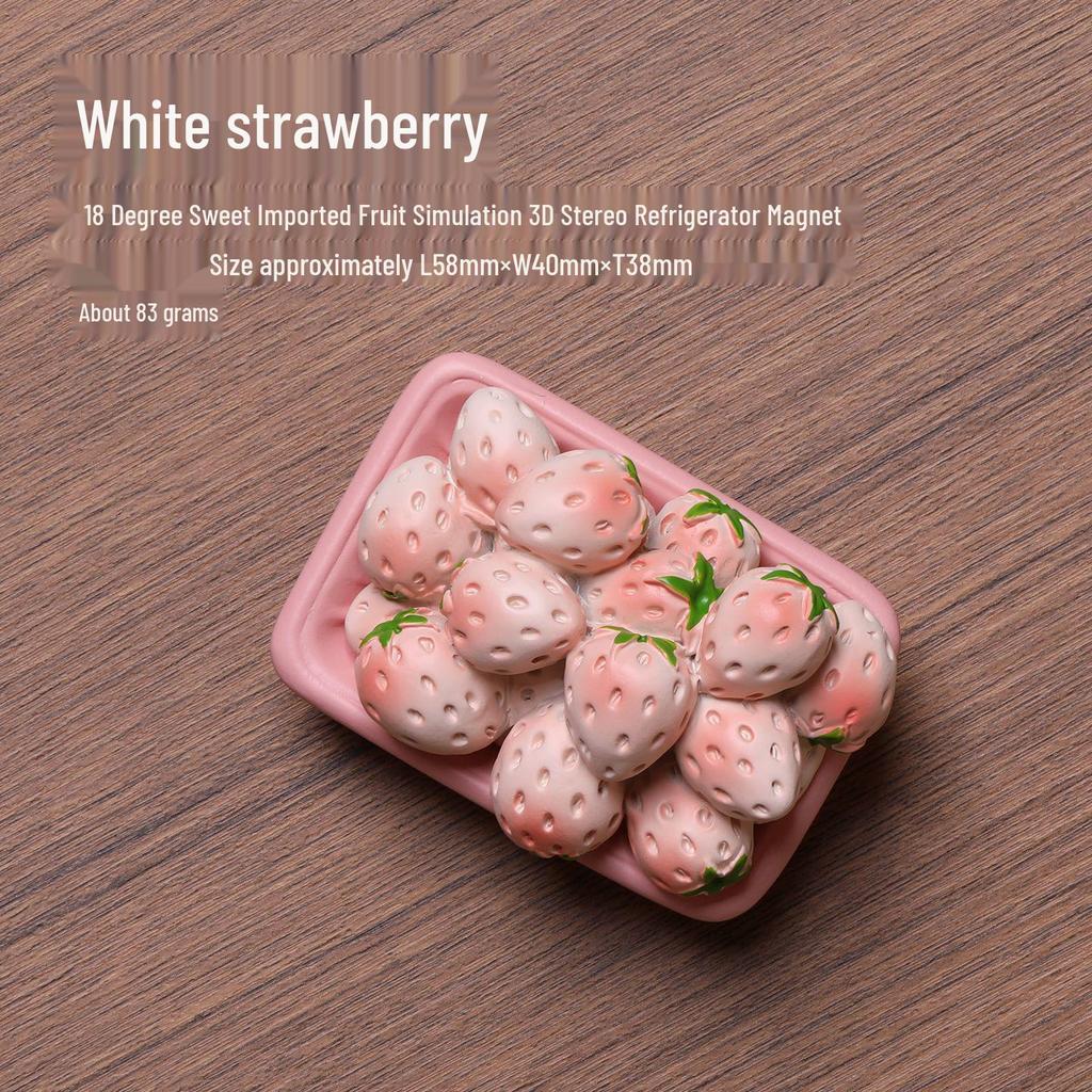 3D Ovocný magnet: Meloun, Třešeň, Jahoda Kočičí design