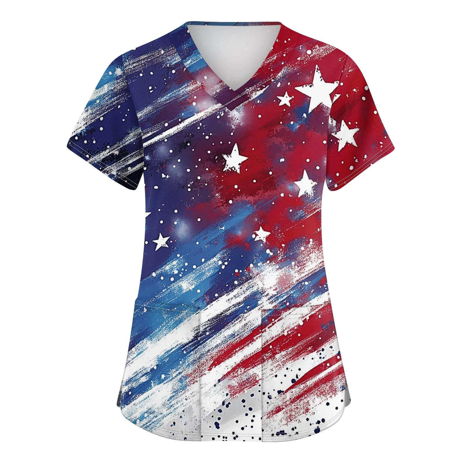 

Женская мода V-образный вырез короткий рукав комбинезон с карманами принт топы одежда XL