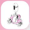 Auto Elettrica Camper Van Scooter Rosa Bicicletta Jeep Moto Ciondoli Perline Adatti a Braccialetti Originali Accessori Gioielli Fai da Te