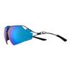 Nike Logo Detail Titanium Silicone Irregular Shape Sunglasses Unisex Sunglasses Black EV24030-410