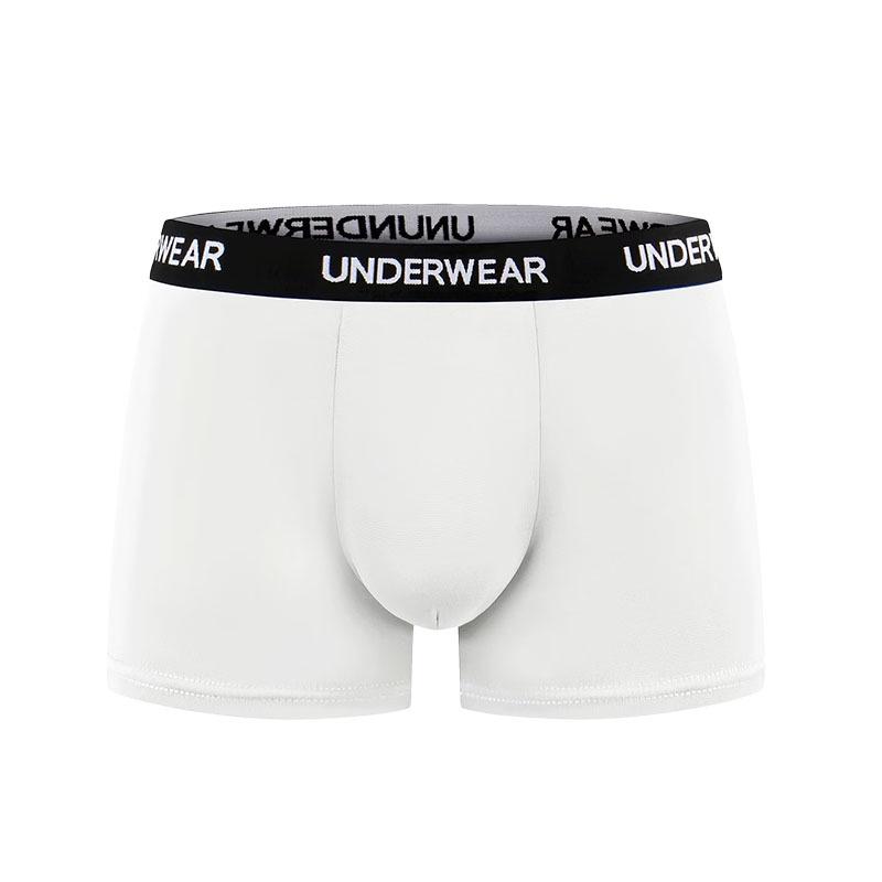 Men s Mid-Waist Boxer Briefs - Trendy Letter Design