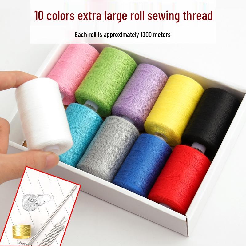 High-Quality Solid Wood Sewing Box: Complete Needle & Thread Set for Home, Weddings, Dorms